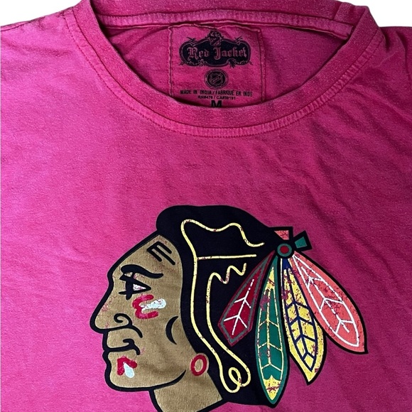 Men’s Medium Red Chicago Blackhawks Short Sleeve Shirt - Picture 3 of 6